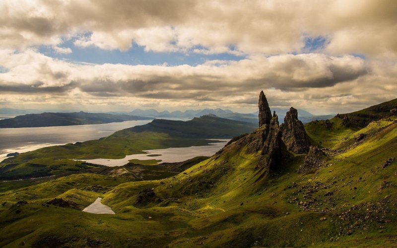 outdoors, remote, land, landscape, cloud - sky, sky, tranquil scene, Scotland, tranquility, 1080P, mountain, clouds, hills, scenics - nature, UK, idyllic