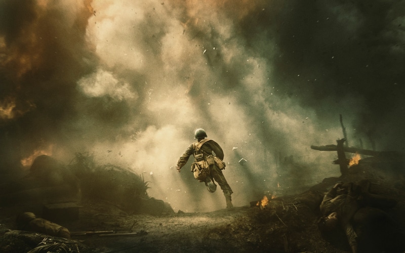 hacksaw ridge, battle, explosion, 2K, Movies, soldier