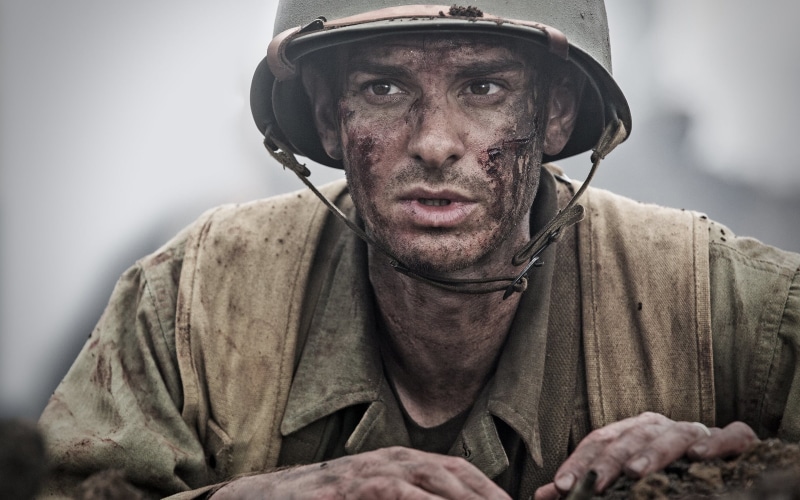 2K, Andrew Garfield, grimy, soldiers, For reasons of conscience, war, Hacksaw Ridge, helmet
