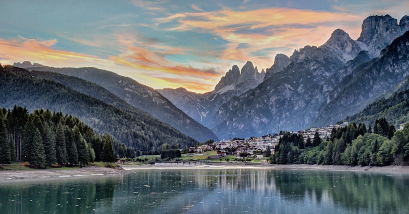 Nikon D7000, 4K, di, tree, sky, nature, mountain Peak, Dolomites, HDR, scenics, cadore, river, mountain, Auronzo di Cadore, photo, Tre Cime di Lavaredo