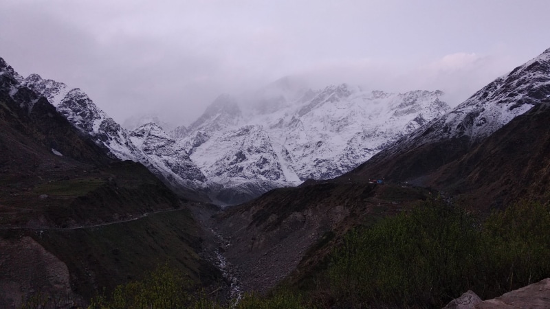 remote, non-urban scene, mountain pass, kedarnath, cloud - sky, highland, cold temperature, mountain range, beauty in nature, winter, 1080P, mountain peak