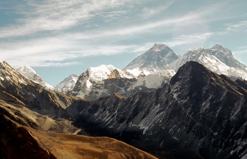 beauty in nature, sagarmatha, peak, trek, snow, outdoors, travel destinations, himalaya, mountain range, non-urban scene, khumbu, hiking, everest, tranquil scene