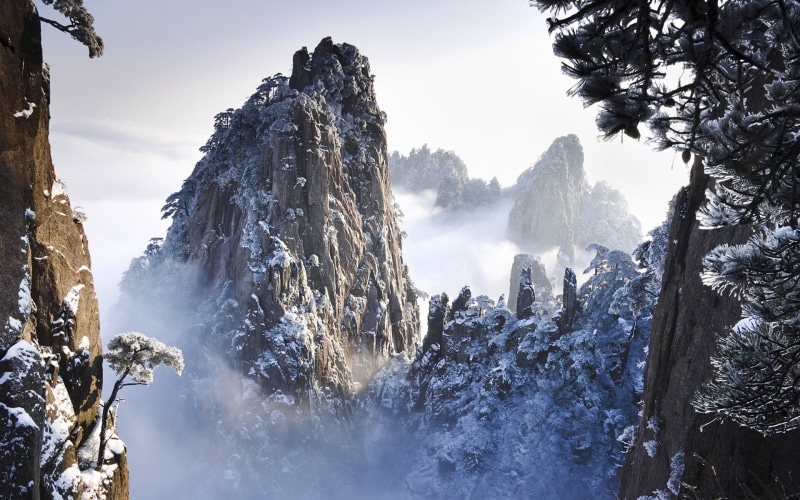 Winter, 1080P, Huangshan, Mountains, China, anhui