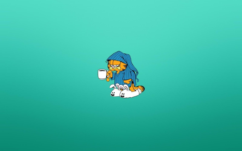 tired, garfield, 1080P, funny, monday
