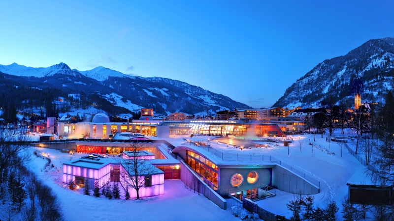 building exterior, transportation, illuminated, europe, dusk, sky, cold temperature, no people, outdoors, mount scenery, city, building, beauty in nature