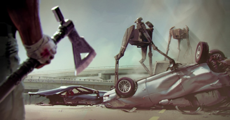 abandoned, 1080P, occupation, indoors, mode of transportation, robot, close-up, compound, shoe, brown, sky, transportation, nature, crash, no people, hunter