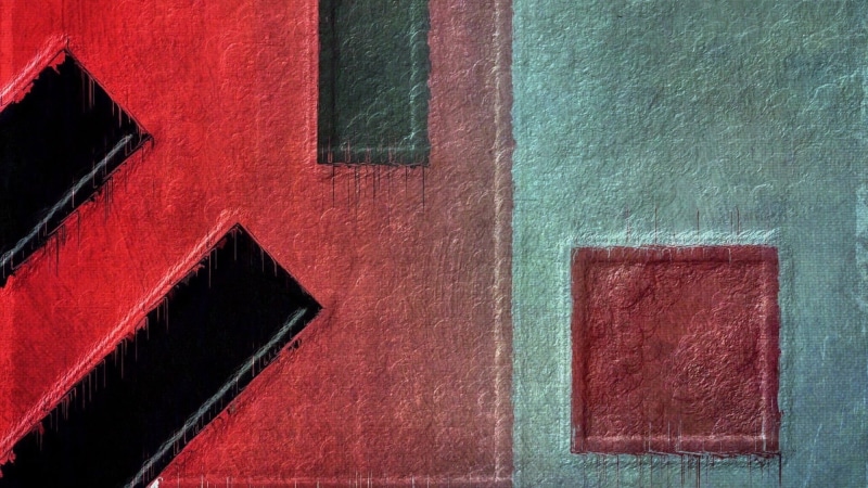outdoors, day, shape, minimalism, painting, close-up, backgrounds, building exterior, no people, untitled, paint, rectangle, red, pattern, textured, architecture