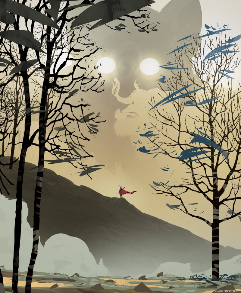 weapon, drawing, Fantasy Men, illustration, Anato Finnstark, cape, 2D, crown, fantasy art, artwork, giant, king, trees, men, digital art, 2K, digital painting
