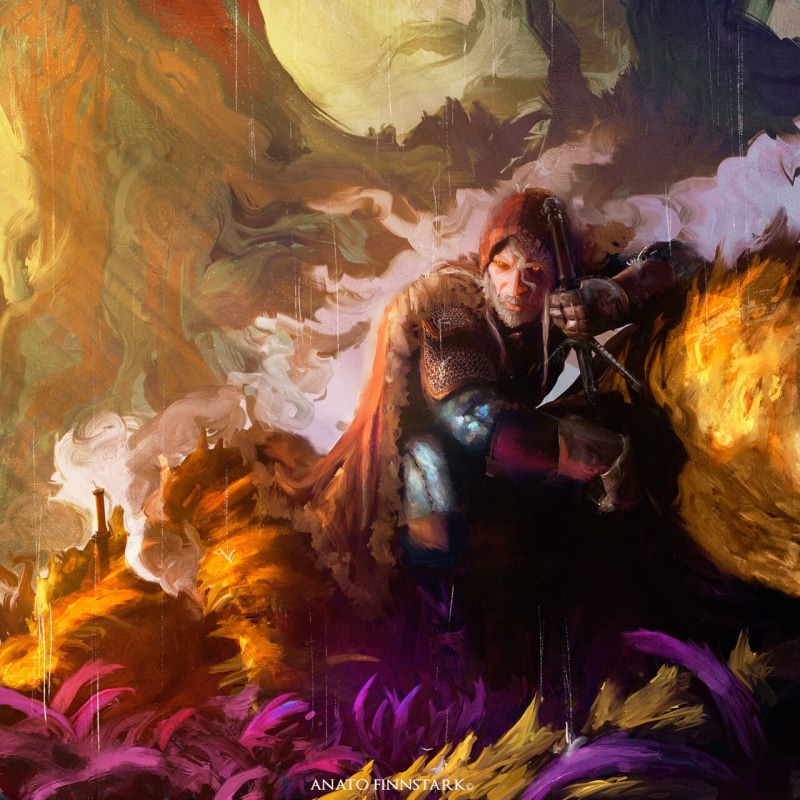 Geralt of Rivia, Anato Finnstark, fantasy art, illustration, artwork, The Witcher, 720P