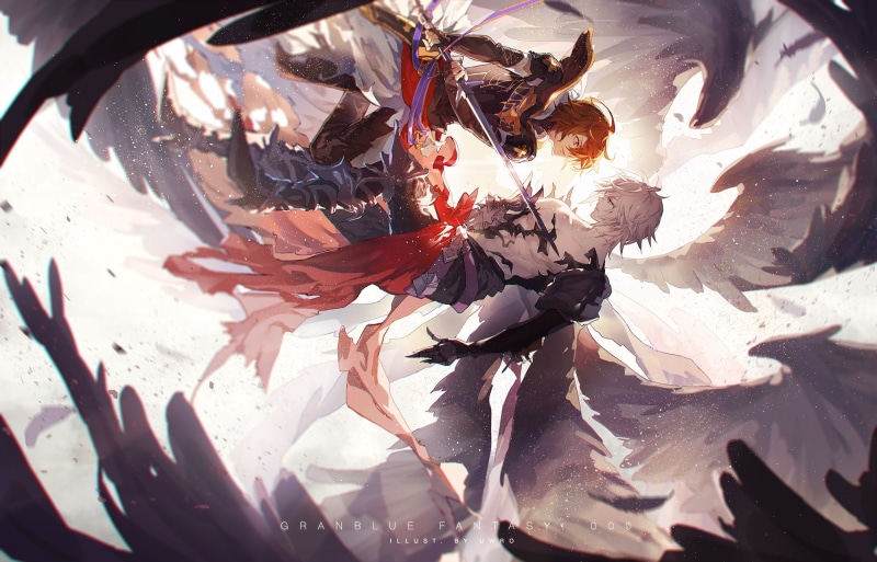 Lucilius (Granblue Fantasy), Sandalphon (Granblue Fantasy), Granblue Fantasy, 1080P, Anime
