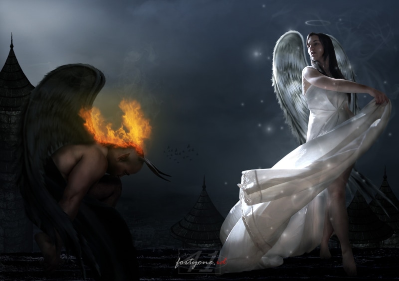 motion, women, fantasy art, 1080P, arts culture and entertainment, wings, burning, performance, skill, night, people, event, dancing, flame, heat - temperature