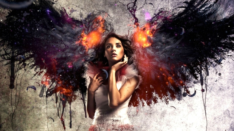 fantasy girl, 1080P, women, angel, wings, fantasy art