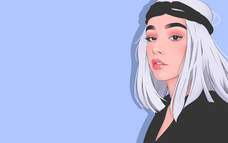 Art, by Prince John Senpai, Sexy, Minimalism, Vexel, Beautiful, Lips, Prince John Senpai, 1080P, Eyes, Girl, Background
