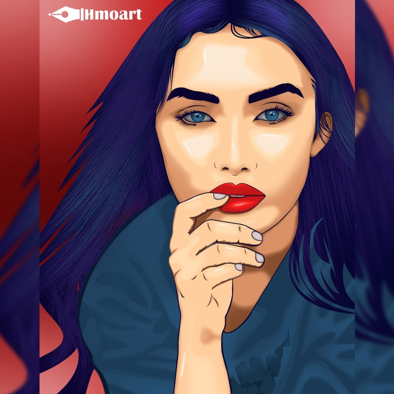 digital, 1080P, illustration, Vexel, drawing, women, vector