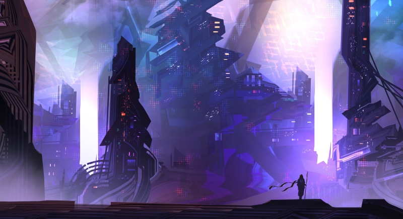 Landscapes, Figure, Lost in the future, Warrior, Art, by TacoSauceNinja, Landscape, Digital Art, TacoSauceNinja, Future, Fiction, 5K, Style