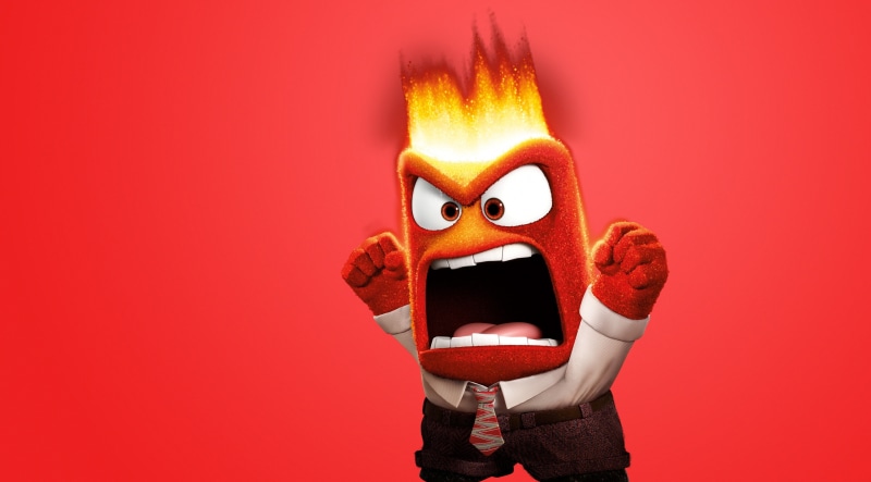 red, portrait, emotion, 2015, Cartoons, pixar, toy, colored background, Disney, anger, studio shot, obscured face, celebration, fun, creativity, Inside