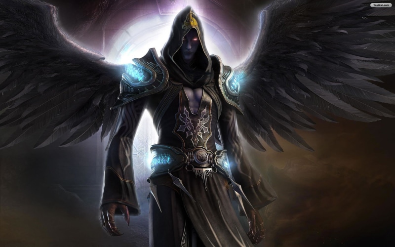 fallen, goddess, 1080P, colour, ah, Angel, hd, wings, art, Demon, anime