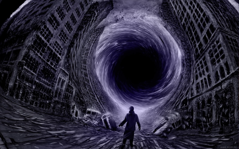 digital art, warp, Romantically Apocalyptic, Vitaly S Alexius, skyscraper, 1080P, surreal