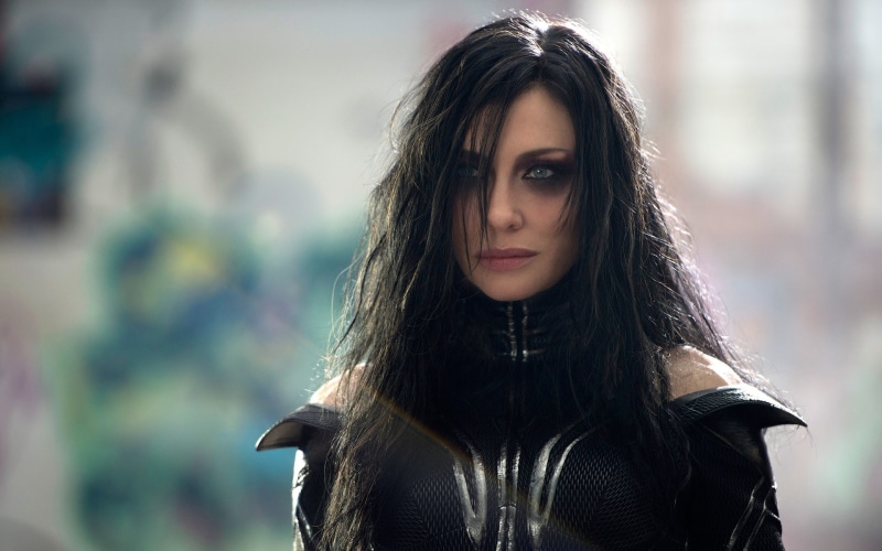 smoky eyes, Marvel Comics, Thor : Ragnarok, Hela, actress, Thor, women, Marvel Cinematic Universe, dark hair, blue eyes, 1080P, Cate Blanchett, hair in