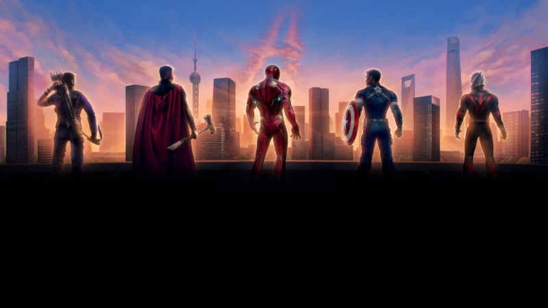 8K, Captain America, Ronin (Marvel Comics), Ant-Man, Avengers EndGame, Iron Man, Thor, Hawkeye, The Avengers