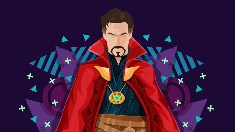 2K, Doctor Strange, vector, background