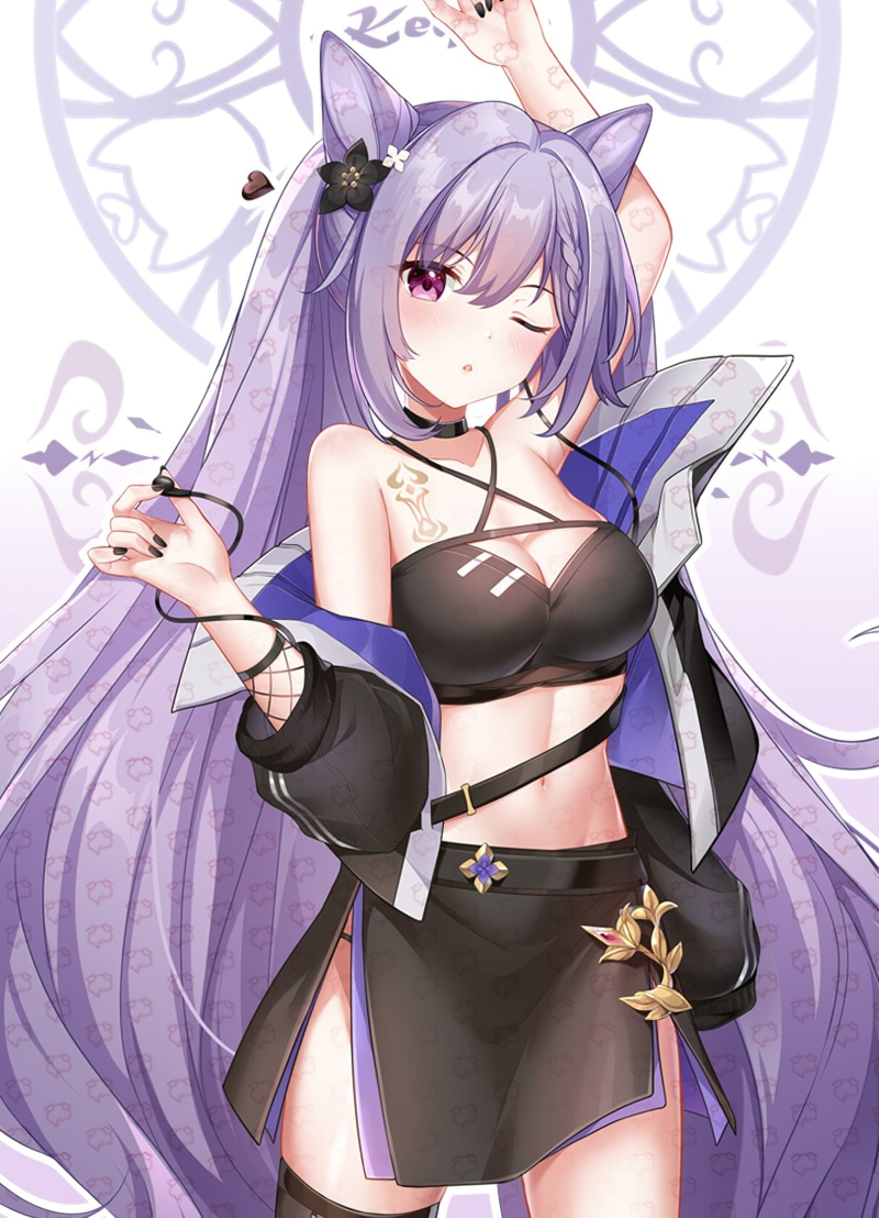 anime girls, Genshin Impact, 1080P, keqing (genshin impact)