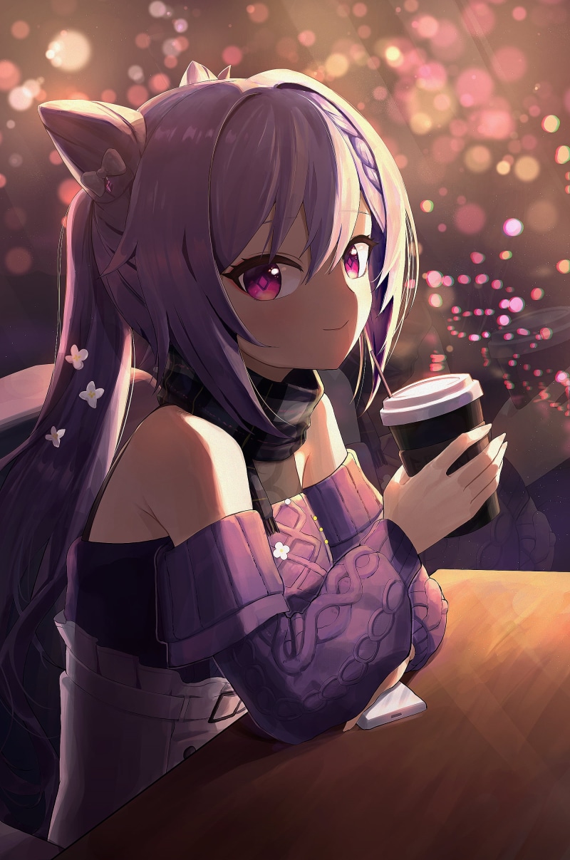 anime girls, Genshin Impact, 2K, keqing (genshin impact)