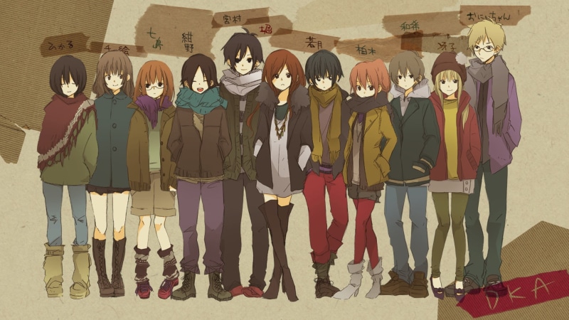 full length, men, fashion, togetherness, indoors, in a row, cover, Horimiya, 1080P, retail, Hori Kyouko, art and craft, group of people, standing, mannequin