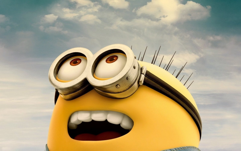 no people, human representation, Minions, low angle view, technology, representation, yellow, minion, nature, sky, anthropomorphic, Movie, day