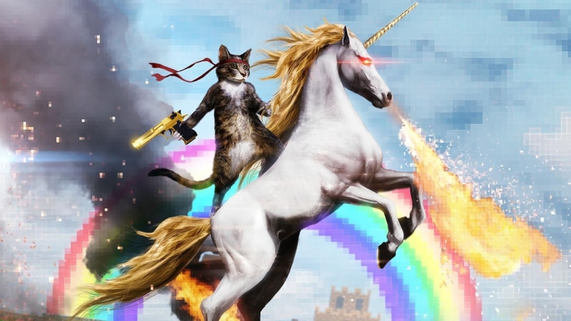 rainbow, gun, unicorn, sport, city, motion, white, focus on foreground, horse, people, young adult, cultures, domestic, livestock, illuminated, arts culture and entertainment