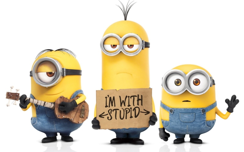 representation, 1080P, communication, still life, no people, Stuart (Minions), characters, humor, anthropomorphic face, Minions, Bob (Minions), minion