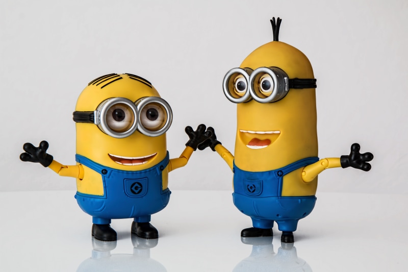 happiness, despicable me, dancing dave minion, happy, futuristic, retro styled, minions, movie, toy, togetherness, studio shot, robot, indoors, yellow