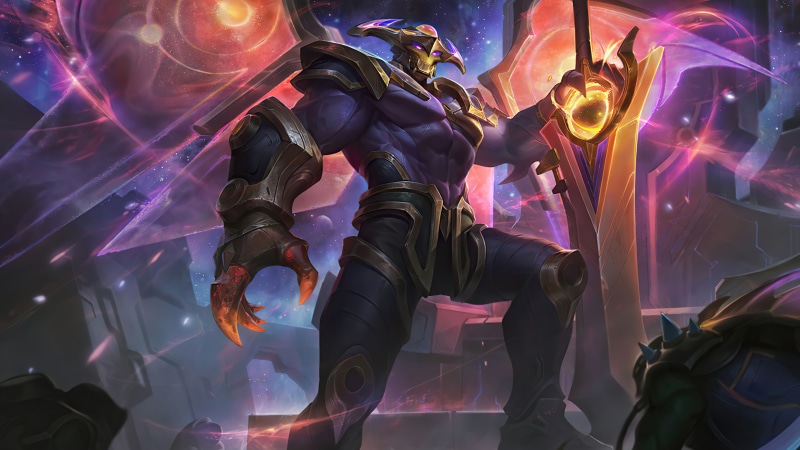 4K, League of Legends, The Odyssey, space, Riot Games, Aatrox (League of Legends), Aatrox, Guardians of the Galaxy, galaxy