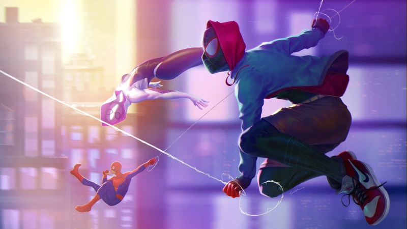 Miles Morales, Spider Gwen, 1080P, Spider-Man, Spider-Gwen, superhero ...