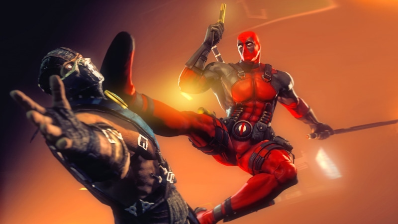 comics, Deadpool, mortal kombat, рендеринг, Wade Wilson, 1080P, Sub-Zero, marvel, marvel comics