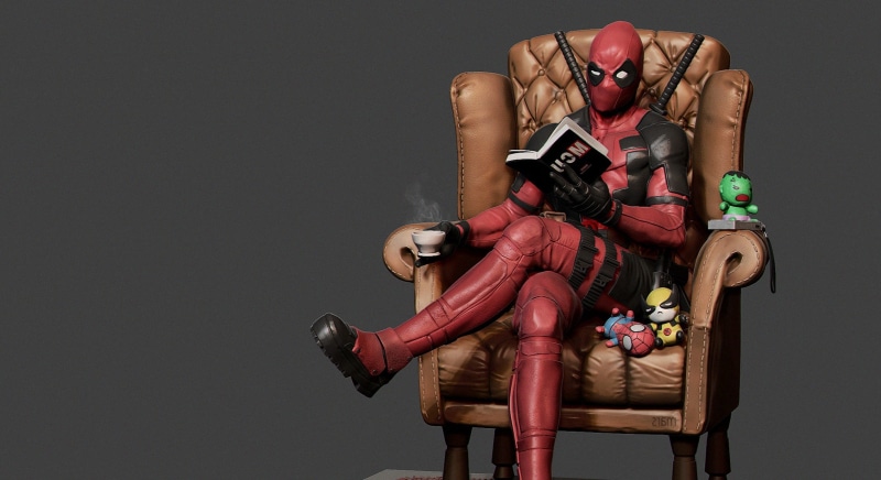 Wade Winston Wilson, mars ..., break, 1080P, Deadpool Reading, Deadpool