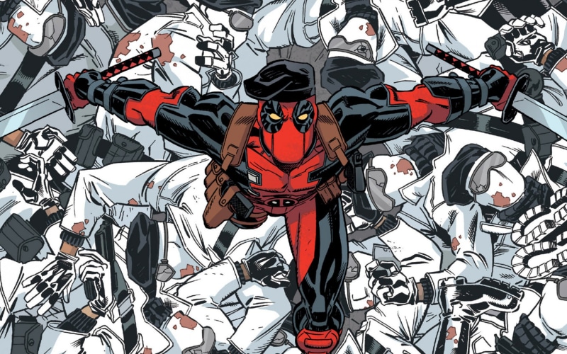 marvel backgrounds, 4K, comics, deadpool, art, wade wilson