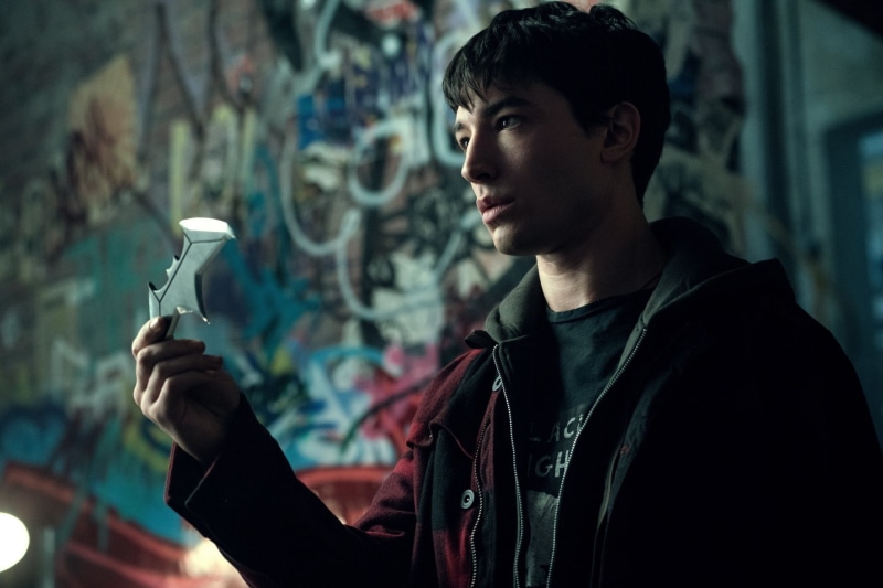 looking, holding, young adult, clothing, jacket, indoors, casual clothing, men, one person, graffiti, looking away, artist, Ezra Miller, headshot, Justice League