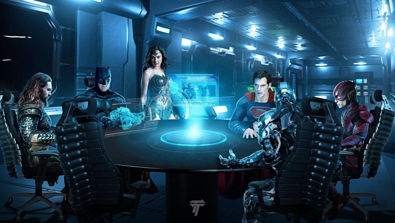 females, young adult, indoors, Henry Cavill, Victor Stone, group of people, Justice League, nightlife, Ezra Miller, people, night, Diana of Themyscira