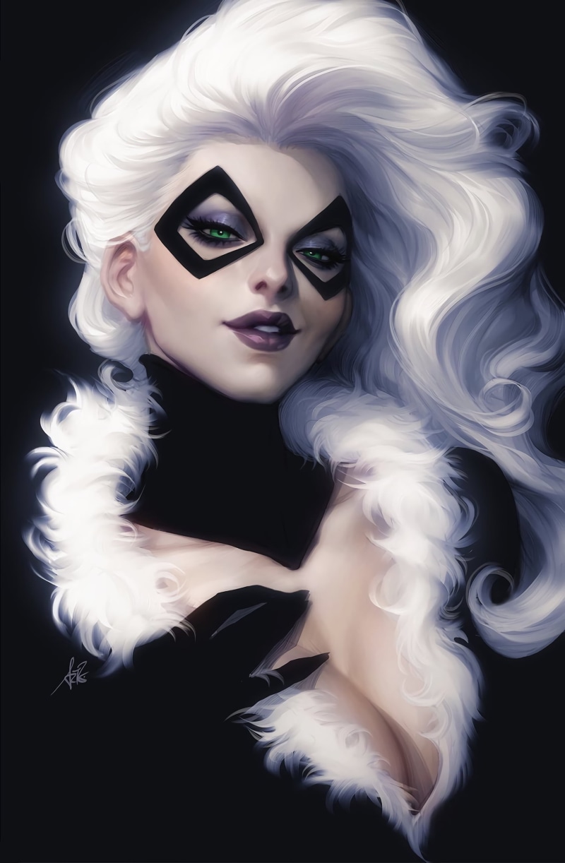 Comic Girls (Series), Villains Gallery, Spider-Man, Artgerm, comic art, superheroines, superhero, Black Cat (character), 2K, Marvel Comics, digital art