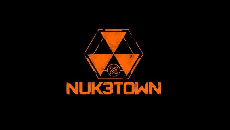 abstract, night, security, Call of Duty: Black Ops, nuktown, simple, danger, guidance, road sign, copy space, design, simple background, information, label