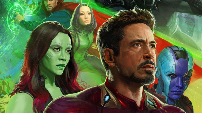 Benedict Cumberbatch, Doctor Strange, Avengers: Infinity War, Stephen Strange, Mantis (Marvel Comics), Movie, Pom Klementieff, Zoe Saldana, Tony Stark