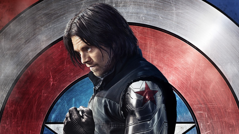 4K, Captain America: Civil War, Sebastian Stan, Captain America, Winter Soldier