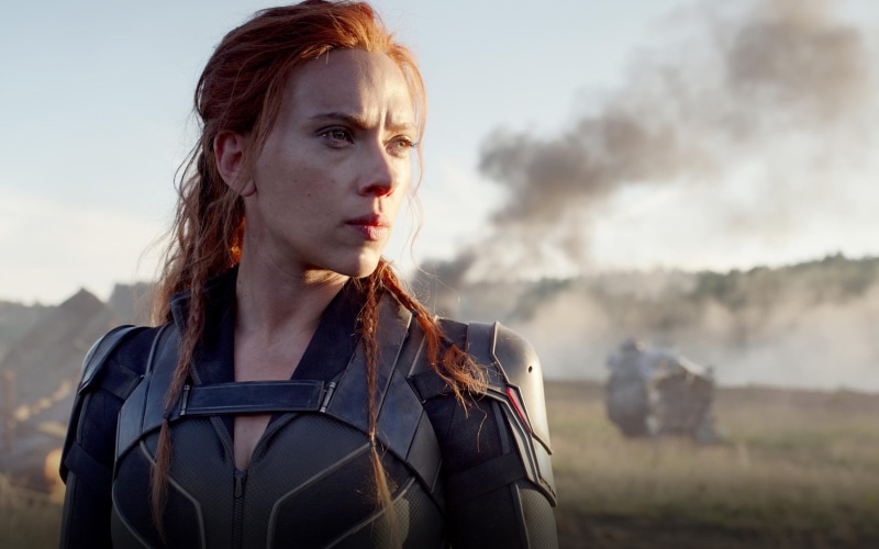 Black Widow, actress, outdoors, Marvel Comics, long hair, 720P, Scarlett Johansson, women, smoke, Marvel Cinematic Universe, film stills, redhead, MCU
