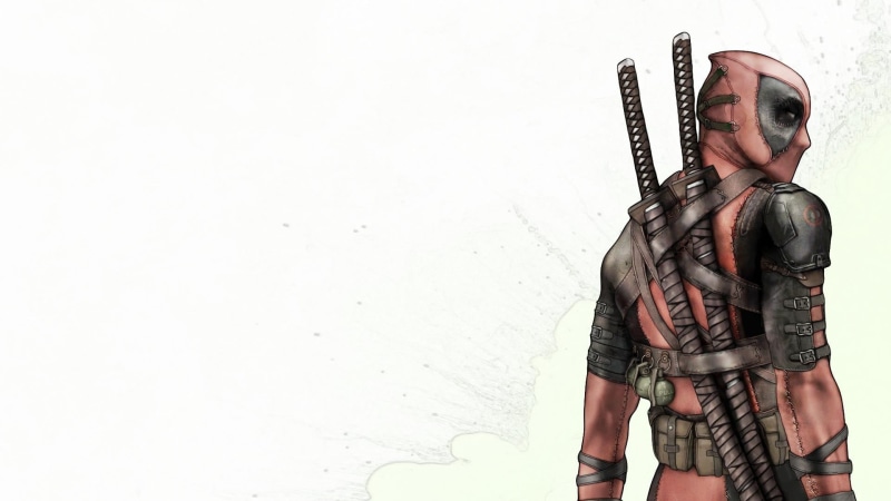 copy space, lifestyles, real people, wall - building feature, white background, one person, standing, hairstyle, studio shot, young men, Deadpool, 1080P