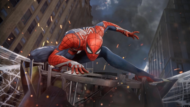 real people, performance, occupation, day, travel destinations, built structure, Spider-Man (2018), architecture, low angle view, Marvel Comics, clothing