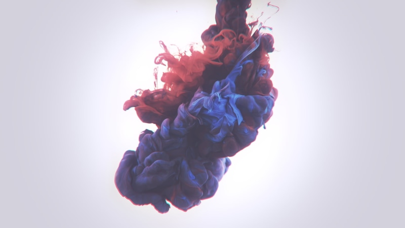 hair, backgrounds, motion, lifestyles, close-up, flowing, shape, ink, liquid, digital art, splashing, copy space, red, nature, paint in water, abstract