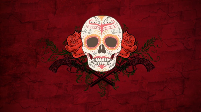 rose, flowers, mask, indoors, gothic Style, dead, illustration, halloween, human body part, demon, people, representation, art and craft, artwork, human Skull
