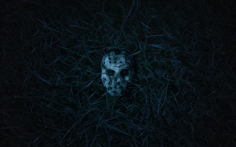 skull, no people, 2K, spooky, Jason Voorhees, night, fear, jayson, nature, bone, black background, evil, dark, plant, horror, mask, grass, Friday the 13th