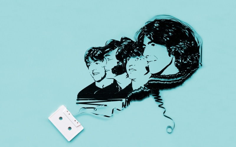 face, young adult, The Beatles, legend, men, Paul McCartney, Simple Background, singer, Ringo Starr, digital art, connection, global communications, art and craft